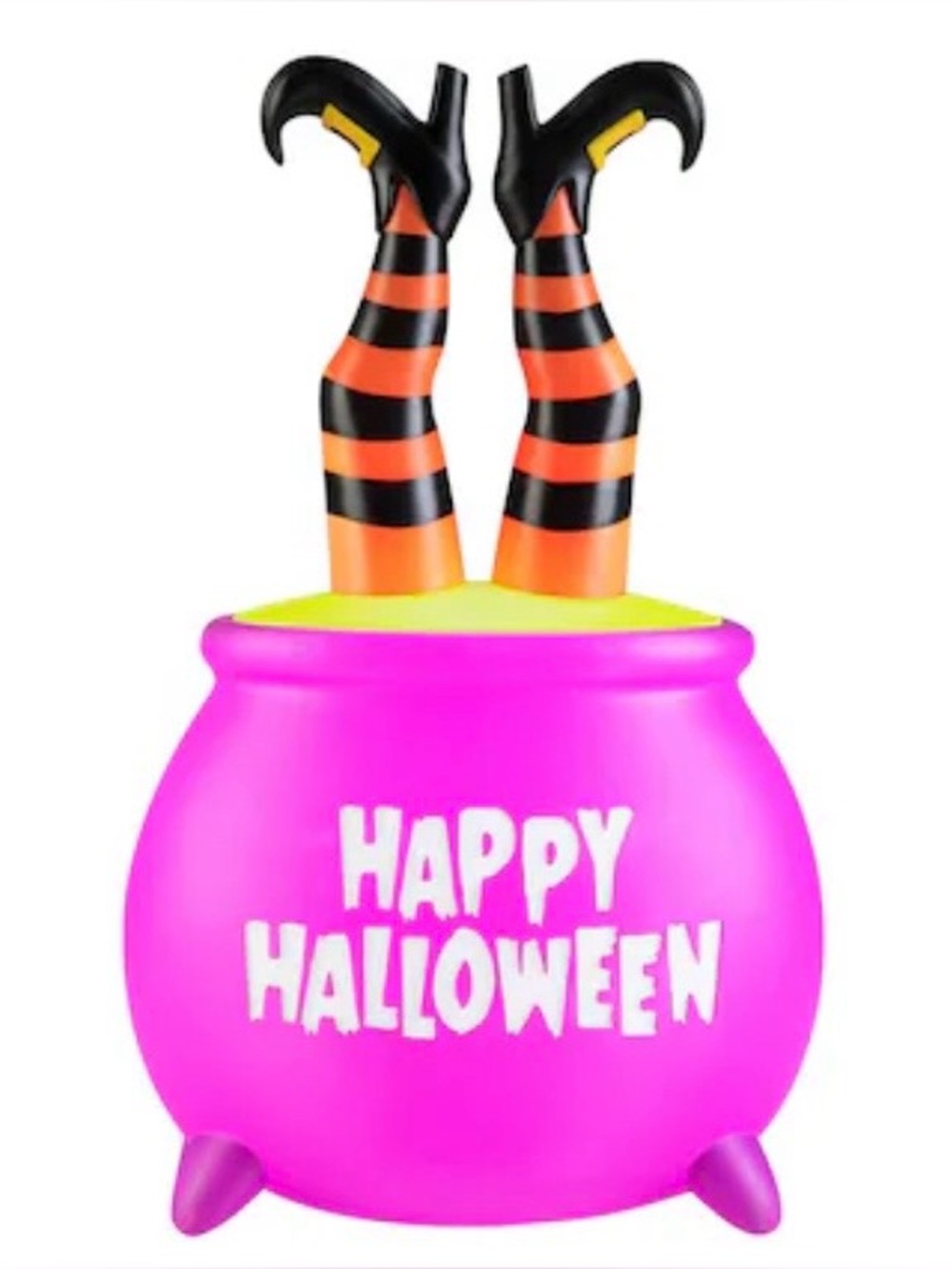 24” Witches legs in cauldron Halloween blow mold